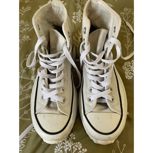 Converse Run Star Hike High Egret Platform Sneaker - Size 8 - Picture 4 of 8